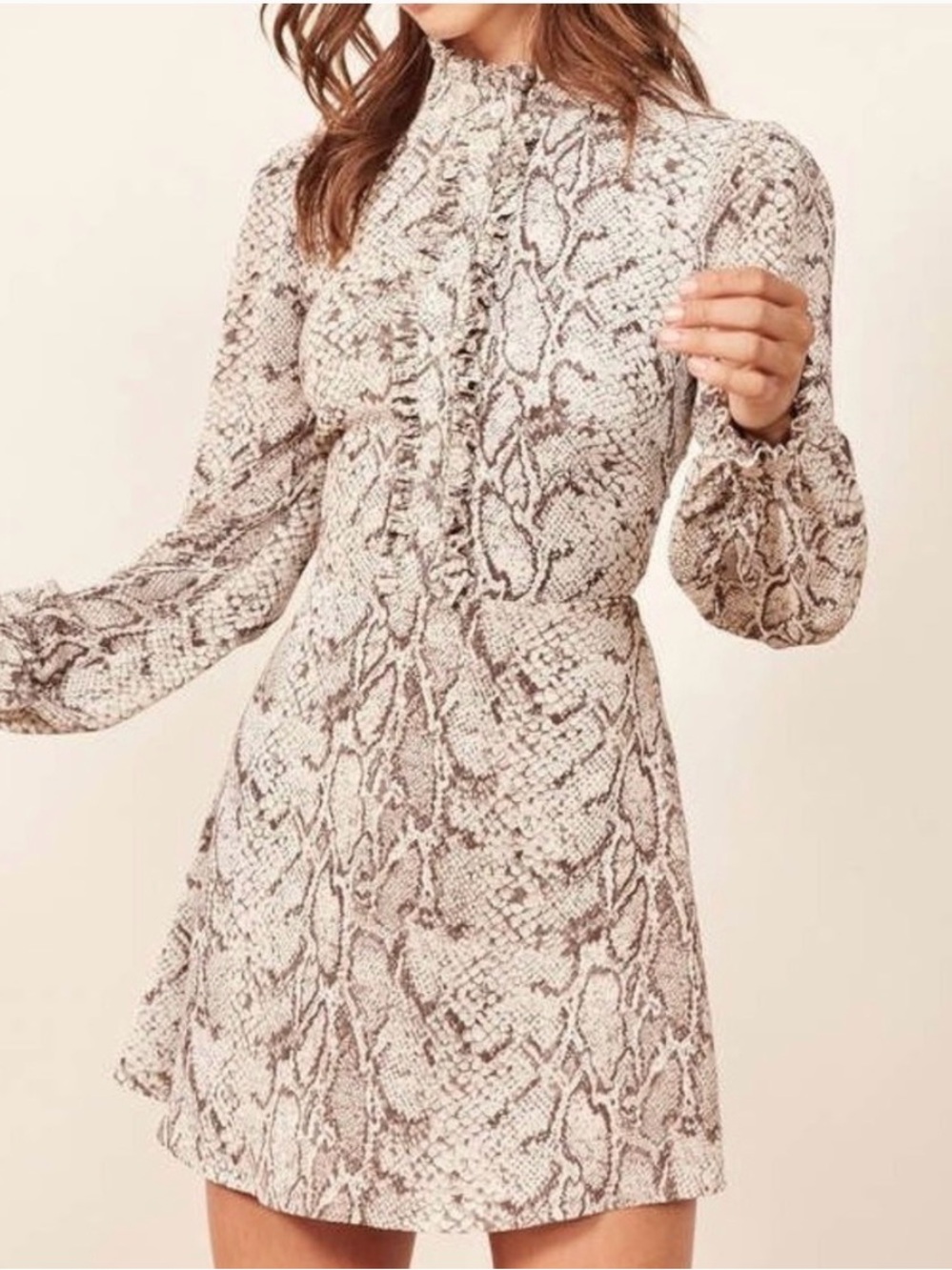 Reformation snake print dress